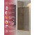 Душевая перегородка Cezares 120 см LIBERTA-L-1-TB-120-BR-BORO (телескопический кронштейн, стекло 8 мм) брашированное золото/тонированное фото 