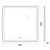 Зеркало BelBagno 80 см SPC-MAR-800-800-LED-3000K-TCH-WARM фото 6