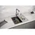 Кухонная мойка Paulmark NEXT-MULTI SINK 54-L UNI 1,2 мм PM785445-L-GM, вороненая сталь фото 3