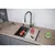 Кухонная мойка Paulmark NEXT-MULTI SINK 58-L UNI 1,2 мм PM785845-L-GM, вороненая сталь фото 7