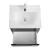 Тумба подвесная с раковиной BelBagno 60 см MARINO-CER-MINI-600-2C-SO-NL-P (раковина BB-8099-3-60) Nero Lucido фото 7