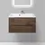 Тумба подвесная с раковиной BelBagno 80 см MARINO-800-2C-SO-RW-P (раковина BB800/450-LV-MR-FT) Rovere Moro фото 