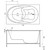 Ванна акриловая сидячая Bas Рио 120x70 см, Размер - мм: 1200х700 фото 4