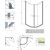 Душевое ограждение Radaway EOS PDD 80х80 см, хром/прозрачное фото 4