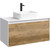 Тумба подвесная со столешницей Aqwella 5 Stars Mobi 100 см MOB0110W/MOB0710DB, белый/дуб балтийский фото 