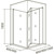 Душевое ограждение Bas Infinity SD+SP G-CH 80х80 см, хром/матовое фото 4