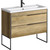 Тумба напольная с раковиной Aqwella Fargo 100 см FRG0110DB/FRGN440, дуб балтийский фото 