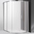 Душевое ограждение Cezares Molveno RH-11 120х110 см, хром/матовое фото 