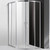 Душевое ограждение Cezares Molveno RH-2 100х80 см, хром/прозрачное фото 