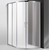 Душевое ограждение Cezares 120х100 см MOLVENO-RH-2-120/100-P-Cr , хром/матовое фото 