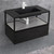 Тумба подвесная с раковиной Cezares CADRO-80/46/30-1C-SO-MET-ST 80 см, черный фото 