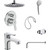 Набор смесителей 7 в 1 для душа Ideal Standard Alpha BD003AA фото 