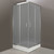 Душевое ограждение BelBagno 90х90 см UNO-A-2-90-P-Cr, хром/текстурное фото 