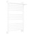 Полотенцесушитель водяной Сунержа Богема с полкой+ П14 800х500 мм 30-0223-8050, белый матовый фото 