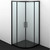 Душевое ограждение WasserKraft Dill 90х90 см 61S01, чёрный/прозрачное фото 