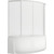 Шторка для ванны Bas Флорида 1600х1450 мм, белый/матовое (пластик) фото 