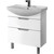 Тумба напольная с раковиной Dreja Laguna Plus 85 см 99.0107, белый глянец фото 