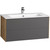 Тумба подвесная с раковиной Акватон Сохо 100 см 1A258201AJA00, графит/дуб веллингтон -  Тумба подвесная с раковиной Акватон Сохо 100 см 1A258201AJA00, графит/дуб веллингтон фото