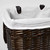 Корзина для белья WasserKraft Isar 47 см WB-130-L, цвет тёмно-коричневый - 5 Корзина для белья WasserKraft Isar 47 см WB-130-L, цвет тёмно-коричневый фото 5