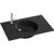 Раковина врезная на столешницу Jacob Delafon Odeon Rive Gauche 80 см EB2562-DE2, черный матовый фото 