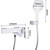 Смеситель для ванны с душевым гарнитуром Gappo Futura G3217-8, белый/хром фото 8