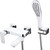 Смеситель для ванны с душевым гарнитуром Gappo G3248, белый/хром фото 