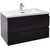 Тумба подвесная с раковиной Jacob Delafon Madeleine 80 см EB2053-J53, чёрный матовый фото 