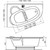 Ванна акриловая Ravak Asymmetric 170х110 см C491000000 R, Размер - мм: 1700х1100 фото 6