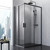 Душевое ограждение Am.Pm Gem S Twin Slide 120x80 см W93G-404-120280-BT, черный/прозрачное фото 2