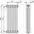 Вертикальный радиатор Zehnder Charleston 3180 300х1800 мм (6 секций) боковое подключение фото 3