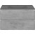 Тумба подвесная с раковиной Vincea Vico 80 см VMC-2V800BT (раковина черная VCB-2VP800B), бетон -  Тумба подвесная с раковиной Vincea Vico 80 см VMC-2V800BT (раковина черная VCB-2VP800B), бетон фото