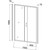 Душевая дверь Taliente 150x195 см TA-150-1CP, хром/прозрачное фото 2