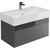 Тумба подвесная с раковиной Kerama Marazzi Logica 90 см LO.90.2\ST, стальной серый фото 