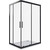 Душевое ограждение Bas Cofe CR-120-90-C-B 120x90 см, чёрный/прозрачное фото 