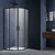 Душевое ограждение Vincea Alpha 90x90 см VSQ-3AL900CLB, черный/прозрачное фото 