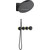 Душевая система для душа с термостатом Timo Saona SX-2329/03SM, черный матовый фото 