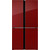Холодильник Side by Side Hiberg RFQ-500DX NFGR inverter, красное стекло фото 