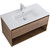 Тумба подвесная с раковиной BelBagno KRAFT-1000-1C-SO-RT 100 см, Rovere Tabacco (раковина BB1000ETL) фото 5