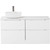 Тумба подвесная со столешницей BelBagno Etna 120 см ETNA-H60-600-2C-SO-BL-P+EK-120-AS-BL-L, Цвет фасада: Bianco Lucido фото 