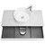 Тумба подвесная с раковиной Акватон Марбл 100 см 1A2763K2MH4C0 (раковина Mila 40) слэйт фото 3