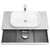Тумба подвесная с раковиной Акватон Марбл 100 см 1A2763K4MH4C0 (раковина Лола) слэйт фото 3