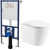 Инсталляция с подвесным унитазом комплект: Loranto 4501 с подвесным безободковым унитазом Azario Teramo AZ-0053-UQ сиденье микролифт (Система смыва торнадо) - 2 Инсталляция с подвесным унитазом комплект: Loranto 4501 с подвесным безободковым унитазом Azario Teramo AZ-0053-UQ сиденье микролифт (Система смыва торнадо) фото 2