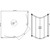 Душевое ограждение Sole Omega 100х100 см, хром/прозрачное фото 2