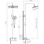 Душевой комплект Haiba: Душевая стойка HB24505 + смеситель для раковины HB10505, цвет хром - 5 Душевой комплект Haiba: Душевая стойка HB24505 + смеситель для раковины HB10505, цвет хром фото 5