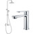 Душевой комплект Haiba: Душевая стойка HB24590 + смеситель для раковины HB10590, цвет хром -  Душевой комплект Haiba: Душевая стойка HB24590 + смеситель для раковины HB10590, цвет хром фото