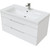 Тумба подвесная с раковиной Mirsant Soho quadro 100/2 см с доводчиком (раковина Deep 100), белый -  Тумба подвесная с раковиной Mirsant Soho quadro 100/2 см с доводчиком (раковина Deep 100), белый фото