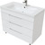 Тумба напольная с раковиной Mirsant Soho Quadro 100/2 см с доводчиком, белый -  Тумба напольная с раковиной Mirsant Soho Quadro 100/2 см с доводчиком, белый фото