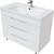 Тумба напольная с раковиной Mirsant Soho Quadro 100 см, белый -  Тумба напольная с раковиной Mirsant Soho Quadro 100 см, белый фото