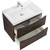 Тумба подвесная с раковиной BelBagno MARINO-700-2C-SO-RW-P 70 см, Rovere Moro фото 5