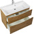 Тумба подвесная с раковиной BelBagno MARINO-H60-800-2C-SO-RN-P 80 см, Rovere Nature фото 6
